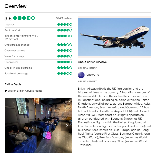 British Airways Customer Reviews