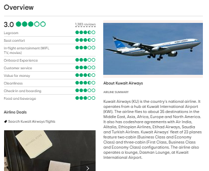 Kuwait Airways Customer Reviews