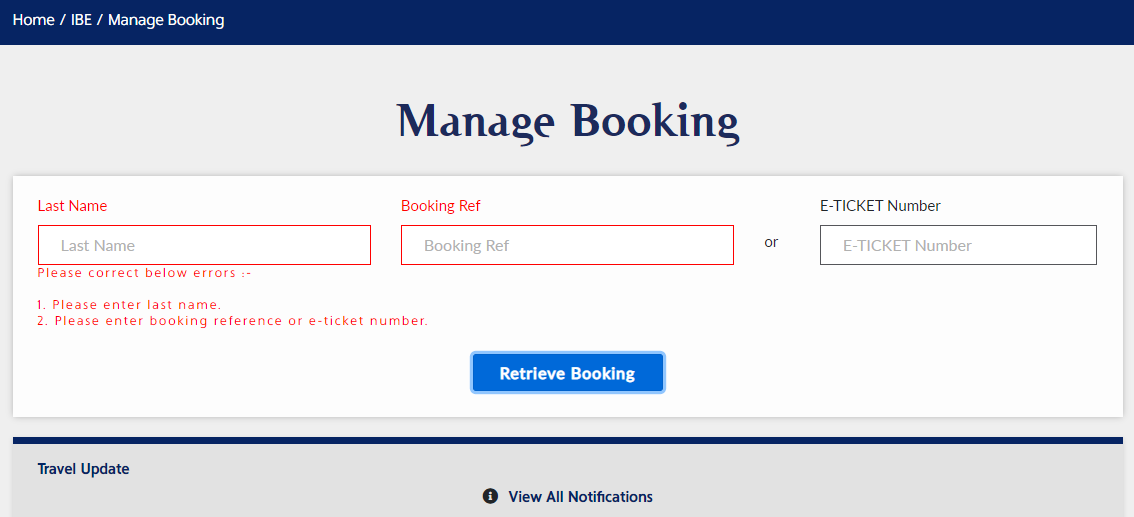 Kuwait Airways booking detail window