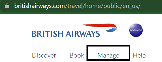 British Airways tab 
