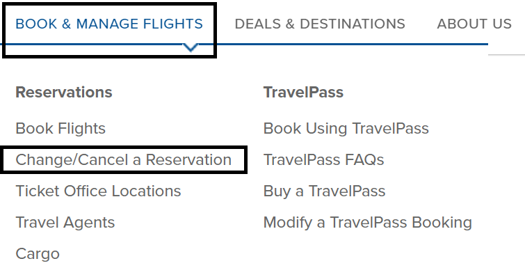 Cape Air cancellation tab