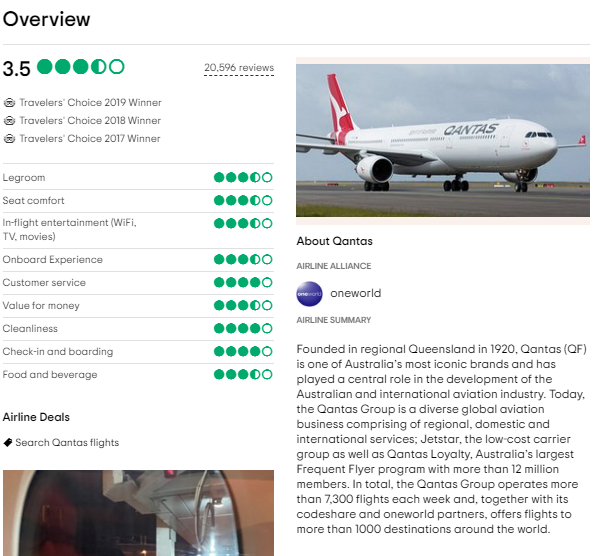 Qantas customer review