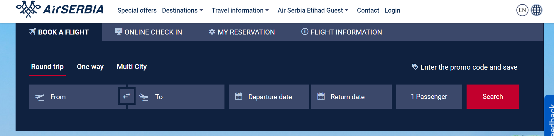 Air Serbia official page