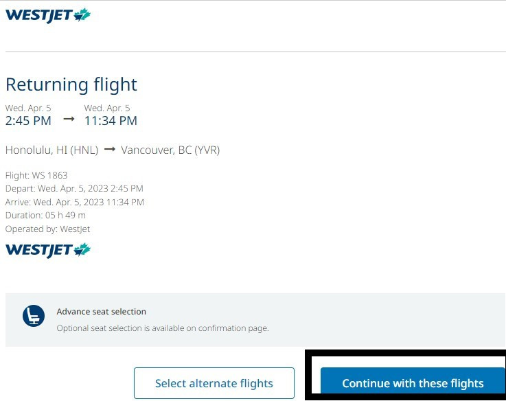 wesetjet airline vacations flight list
