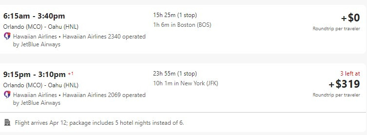 flight options