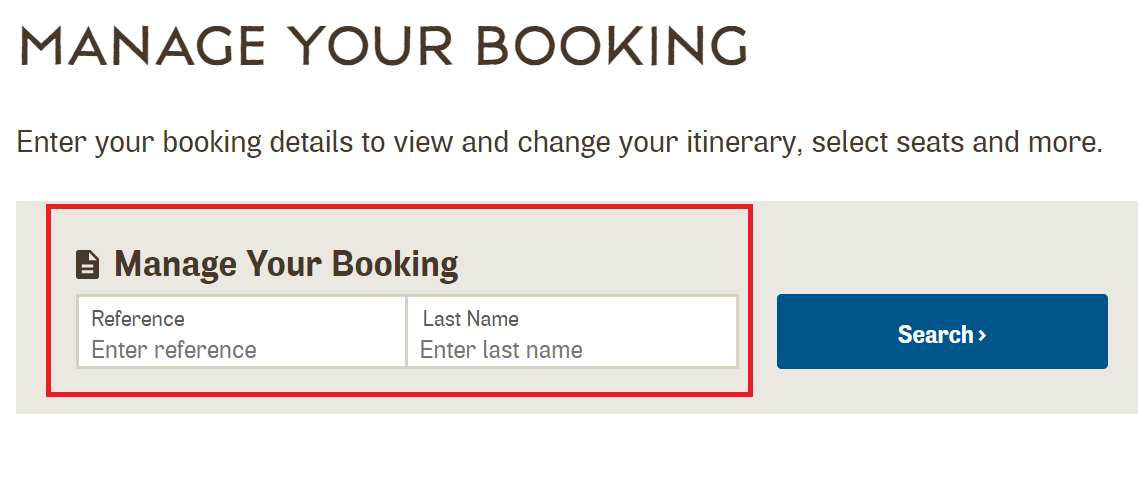 Fiji Airways Booking details