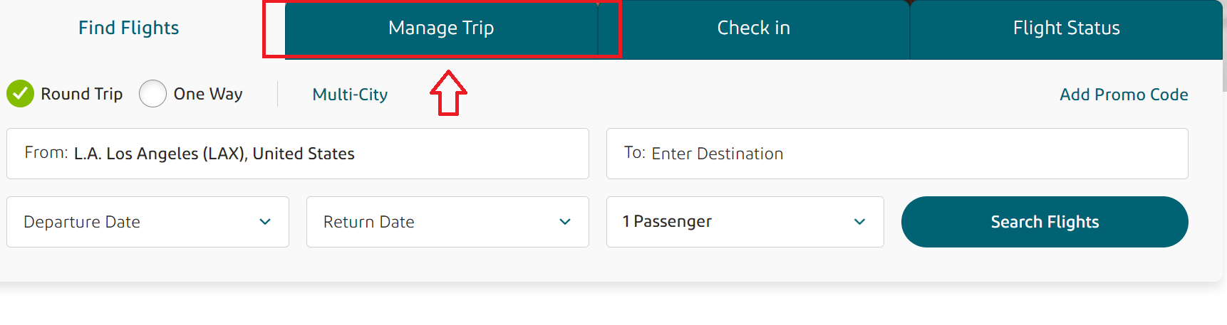 Aer Lingus Manage trip