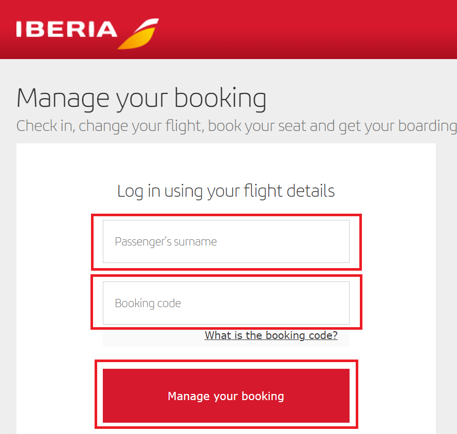 iberia airline booking details