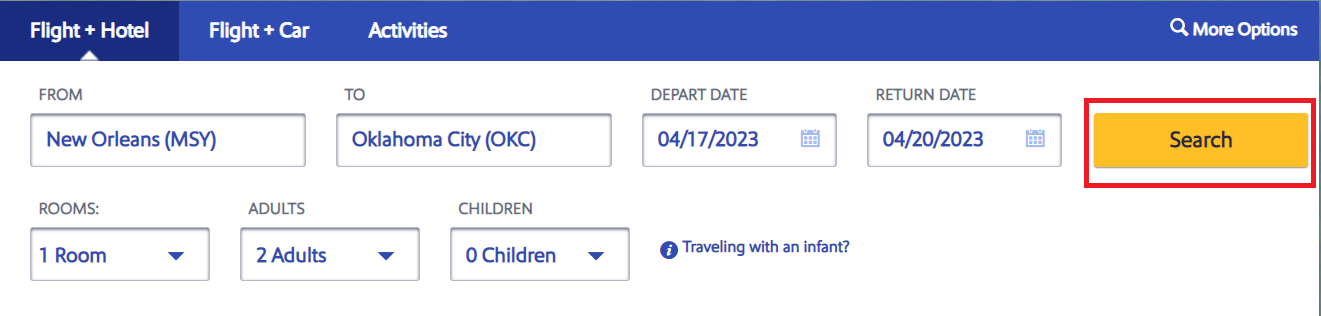 southwest destination chosen window