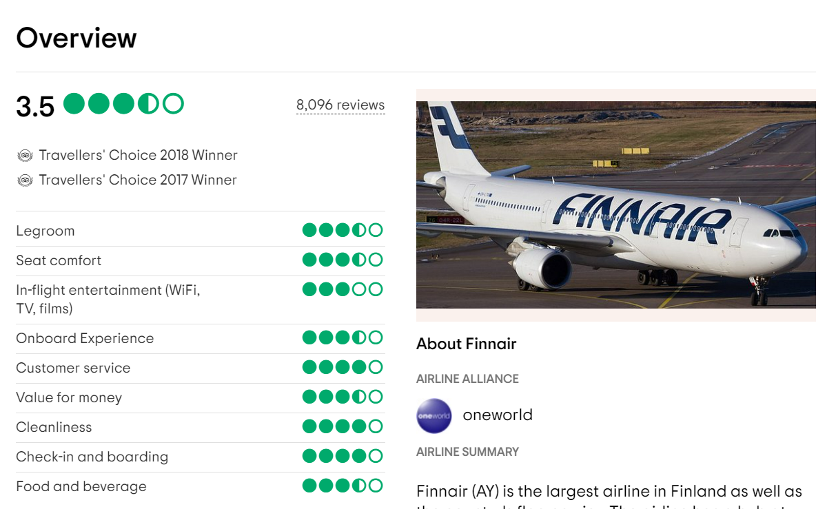 finnair customer review