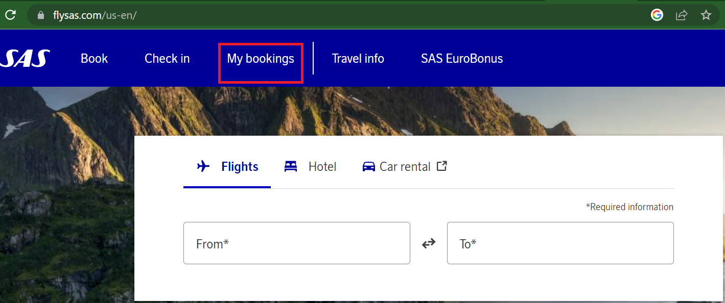 Scandinavian Airlines manage booking window